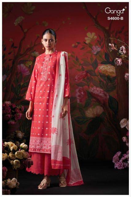 Ganga mysael 4600 Ladies dress material wholesale market in Surat